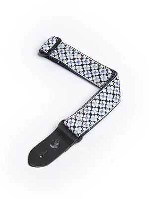 D'addario Jaquard Tkaný popruh na ukulele - Blue Ověřený
