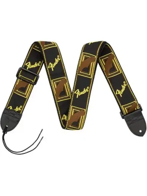 Nejlepší Volba Fender Monogramm Strap - Black, Yellow, Brown