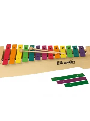 Must-Have Goldon altový metalofon v barvách Boomwhackers 13 + 3 kameny