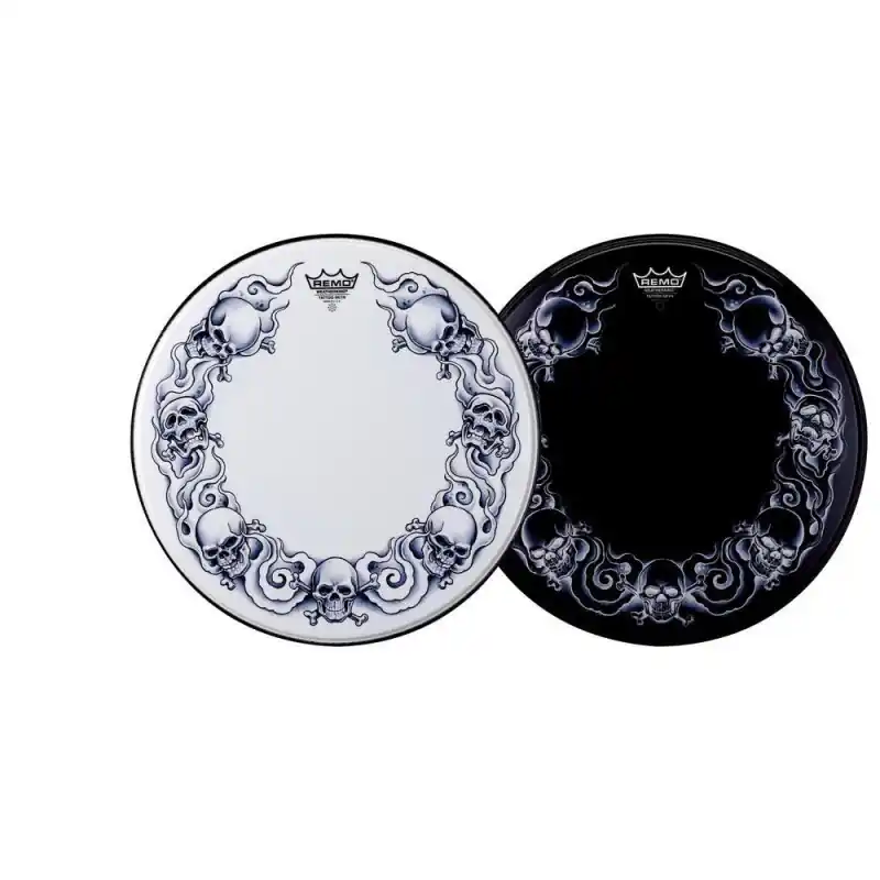 Remo Tattoo Skyn Powerstroke 3 Bass drum 22" Tattoo Skulls PA-1322-TT-T03-černá Originální