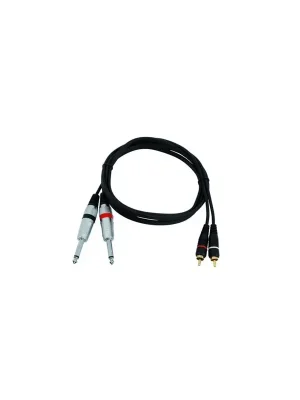 Kabel KC2-15 2x Jack 6,3 mono - 2x RCA, 1,5 m Dokud Zásoby Vydrží