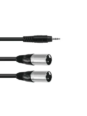 Originální Kabel AC40-30 Jack 3,5 stereo - 2x XLR samec, 3 m