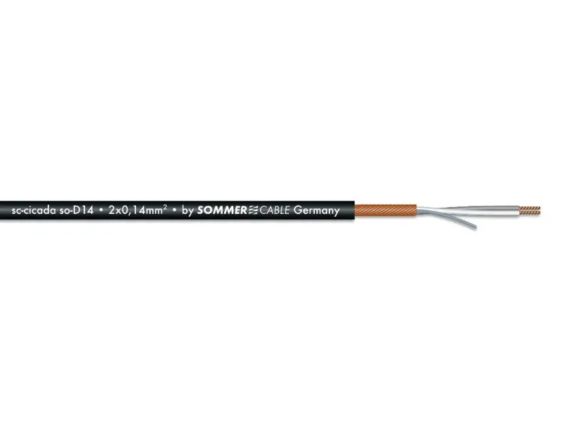 Sommer Cable mikrofonní kabel CICADA, 2x0,14 mm, černý, 100 m cívka Koupit Online