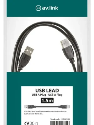 AV:link kabel USB 2.0, 1x typ A samec - 1x typ A samec, 1.5m Nízká Cena