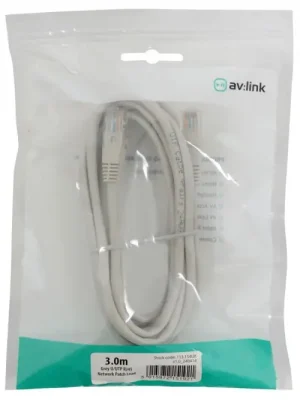 Cenová Bomba AV:link kabel U/UTP 1x RJ45 samec - 1x RJ45 samec, šedý, 3m