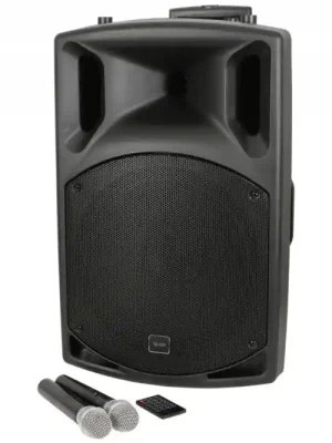 Sleva QTX QX15PA-PLUS, mobilní 15" zvukový systém MP3/BT/FM/2x UHF, 250W