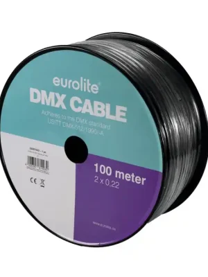 Akční Nabídka Eurolite DMX kabel, 2x0,22 m, černý, 100 m cívka