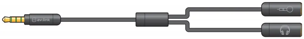 Výprodej AV:Link Rozbočovač 3.5mm Stereo Jack pro sluchátka a mikrofon