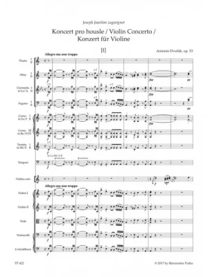 Dvořák Antonín Koncert a moll pro housle a orchestr op. 53 Doprava Zdarma