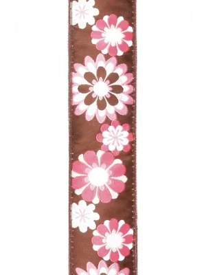 D'Addario Nylon Ukulele Strap, Brown and Pink Flowers Koupit Online