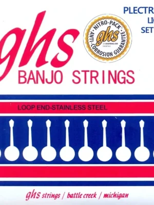 Originální Struny na 4 strunní banjo GHS SET 190 Plectrum light