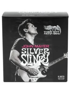 3817 Ernie Ball John Mayer Silver Slinky Nickel Wound Electric Guitar Strings 10.5-47 - 6 Pack - struny na elektrickou kytaru - 6ks Aktuální