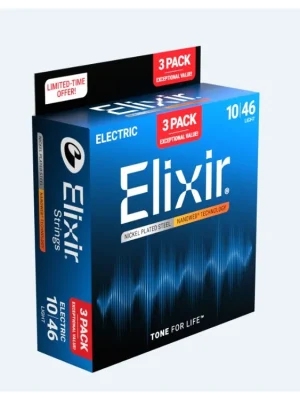 Elixir 16542 Nanoweb Electric Guitar Light 3 Pack (10-46) Koupit Online
