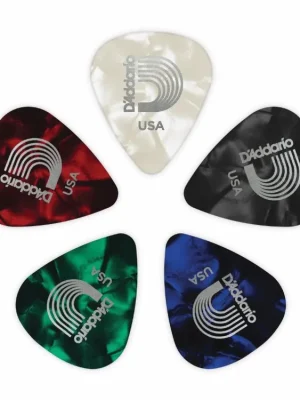 D'Addario Assorted Pearl Celluloid Guitar Picks, 25 pack, Extra Heavy Doprava Zdarma