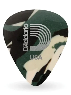 Poslední Šance D'Addario Camouflage Celluloid Guitar Picks, 10 pack, Light