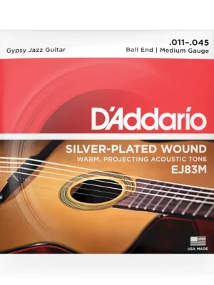 Časově Omezené D'Addario EJ83M Gypsy Jazz Acoustic Guitar Strings, Ball End, Medium, 11-35