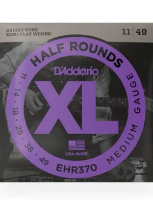 Tovární Cena D'Addario EHR370 Half Round Electric Guitar Strings, Medium, 11-49