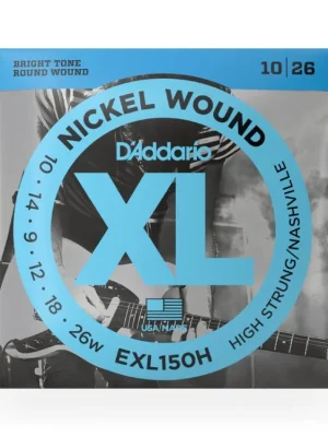 D'Addario EXL150H Nickel Wound Electric Guitar Strings, High-Strung/Nashville Tuning, 10-26 Cenová Bomba