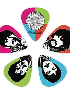 D'Addario Sgt. Pepper's Lonely Hearts Club Band 50th Anniversary Light Gauge Guitar Picks Vysoce Kvalitní