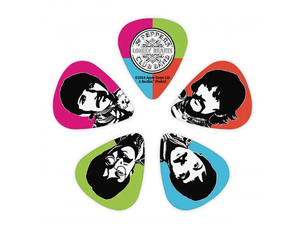 D'Addario Sgt. Pepper's Lonely Hearts Club Band 50th Anniversary Light Gauge Guitar Picks Vysoce Kvalitní