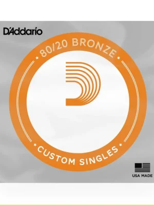 D'Addario BW020 Bronze Wound Acoustic Guitar Single String, .020 Aktuální
