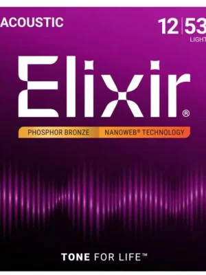 Struny na akustickou kytaru Elixir Nanoweb 16052 Nová Kolekce