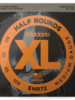 D'Addario ENR72 Half Round Bass Guitar Strings, Medium, 50-105, Long Scale Sleva