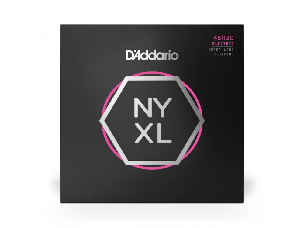 D'Addario NYXL45130SL Nickel Wound Bass Guitar Strings, Regular Light 5-String, 45-130, Super Long Scale Nejlepší Volba