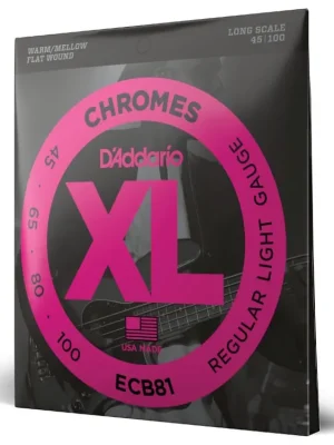 Struny pro čtyřstrunnou baskytaru EECB81 45100M Akční Nabídka