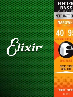 Struny na 4. strunnou basovou kytaru ELIXIR NanoWeb 14002 Autentický