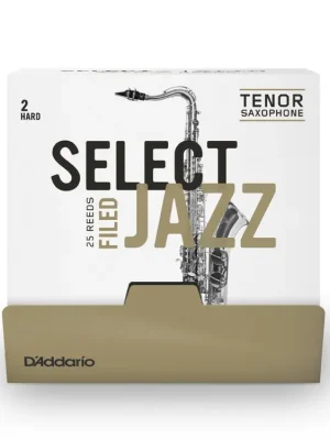Bezpečná Platba D'Addario Select Jazz Filed Tenor Saxophone Reeds, Strength 2 Hard, 25 Box