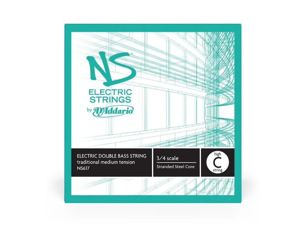 Vrácení Zdarma D'Addario NS Electric Traditional Bass Single High C String, 3/4 Scale, Medium Tension