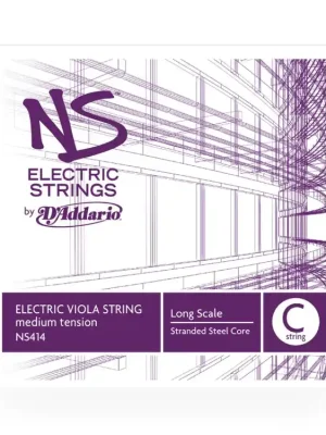 Tovární Cena D'Addario NS Electric Viola Single C String, Long Scale, Medium Tension