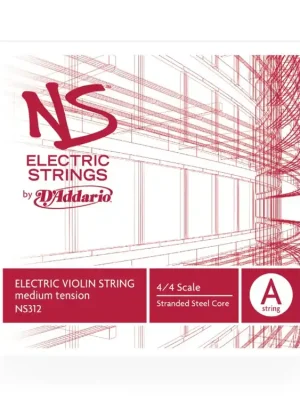 D'Addario NS Electric Violin Single A String, 4/4 Scale, Medium Tension Sleva