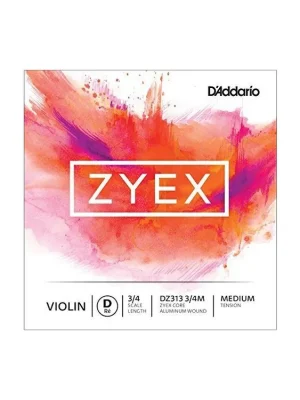 Přímo Od Výrobce D'Addario Zyex Violin Single D String, 3/4 Scale, Medium Tension