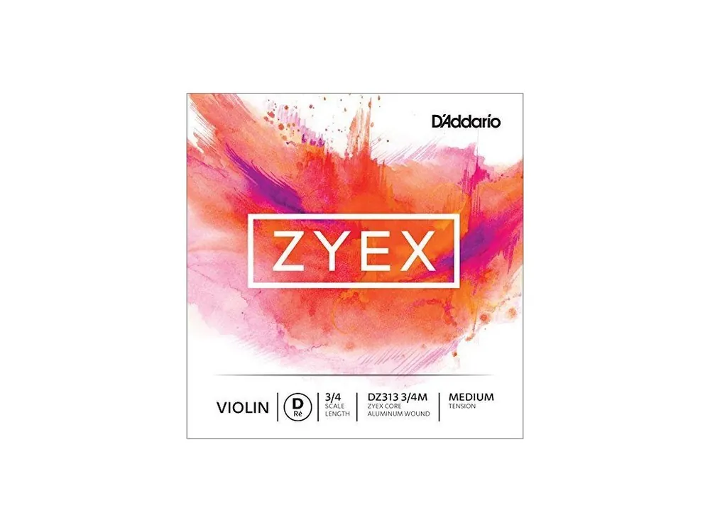 Přímo Od Výrobce D'Addario Zyex Violin Single D String, 3/4 Scale, Medium Tension