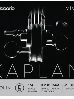 D'Addario Kaplan Vivo Violin E String, 1/4 Scale, Medium Tension Levný