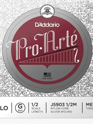 Rychlé Dodání D'Addario Pro-Arte Cello Single G String, 1/2 Scale, Medium Tension