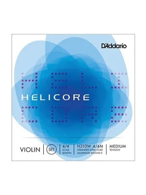 Vrácení Zdarma D'Addario Helicore Violin String Set with Wound E, 4/4 Scale, Medium Tension