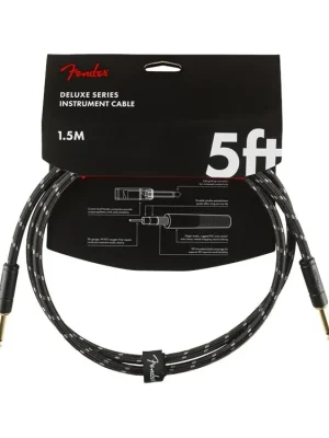 Akční Cena Nástrojový kabel FENDER Deluxe Series 5' Instrument Cable Black Tweed