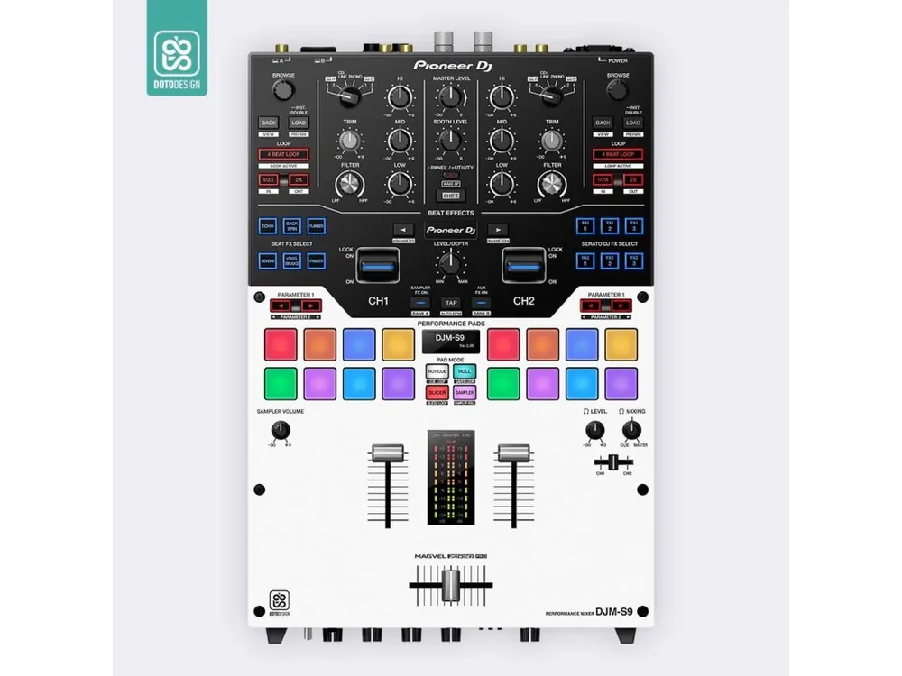 Značkový Skin DJM-S9 COLORS DVS White