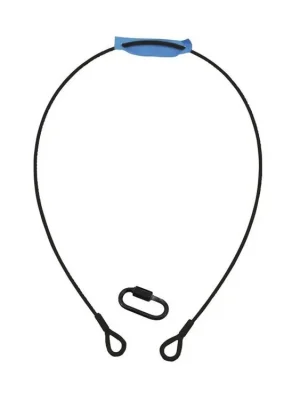 Časově Omezené Lanko jistící 4 x 1000 mm, až do 15 kg, černé, karabina typ A