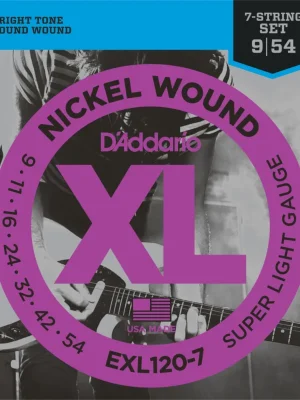D'ADDARIO EXL120-7 Super Light - .009 - .054 Vysoce Kvalitní