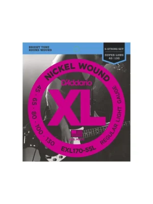 D'ADDARIO EXL 170-5SL Super Long Scale - .045 - .130 Originální