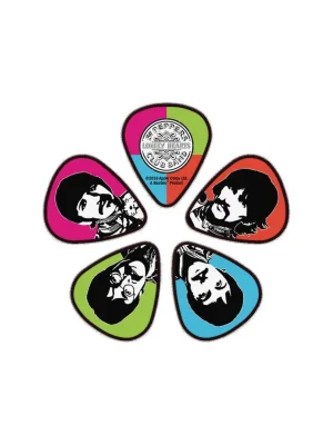 Značkový D'ADDARIO 1CWH2-10B6 The Beatles Sgt. Pepper's Lonely Hearts Club Band 50th Anniversary Guitar Picks - 10 ks