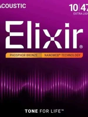 ELIXIR 16002 Phosphor Bronze Ultra Thin NANOWEB® Coating Extra Light Aktuální