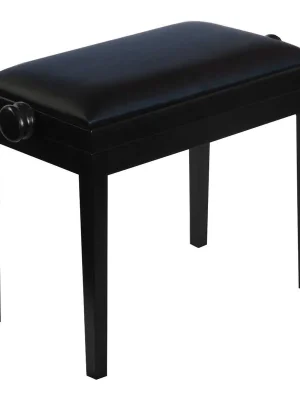 Stolička klavírní Discacciati105R/40/30E černý mat/černý vinyl Jen Po Omezenou Doba