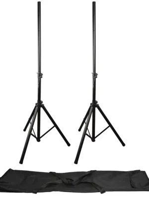 Top Prodej QTX sada reproduktorových stojanů v přepravním obalu, 112-176 cm, 25 kg