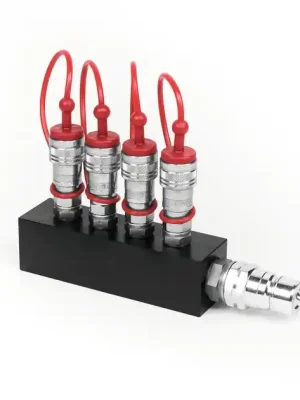 Bezpečná Platba TCM FX CO2 distribuční blok (4x3/8 in to 1x3/4 out)