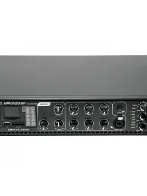 Finální Výprodej Omnitronic MPVZ-120.6P, 100V 6-zónový mixážní zesilovač, 120W, MP3